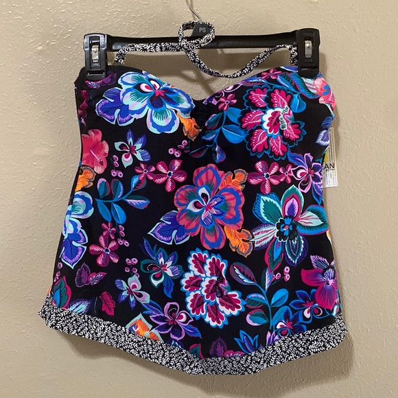 Colorful Floral Tankini *NWT* size S by 24th & Ocean - Picture 1 of 7